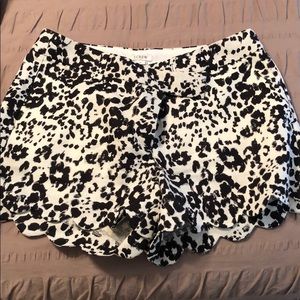 Black and cream printed shorts